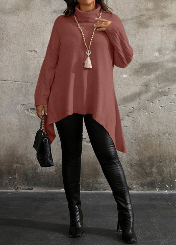 Теракотовий зимовий светр SHEIN