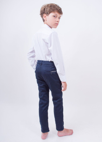 Белоснежная классическая рубашка однотонная Kids Couture с длинным рукавом