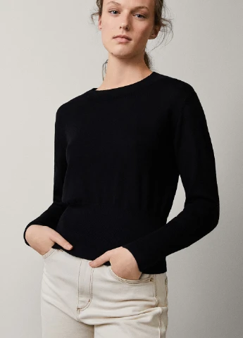 Черный демисезонный джемпер джемпер Massimo Dutti