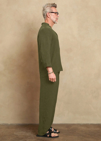 Зелений демісезонний костюм (сорочка, штани) брючний, з сорочкою SHEIN