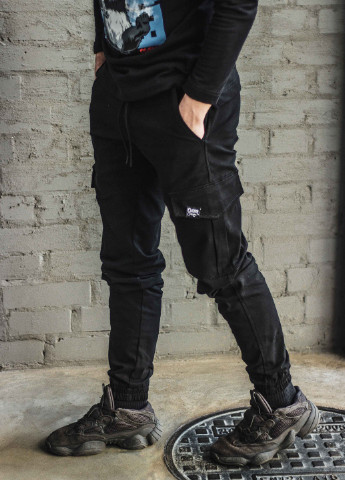 Черные кэжуал демисезонные карго брюки Custom Wear