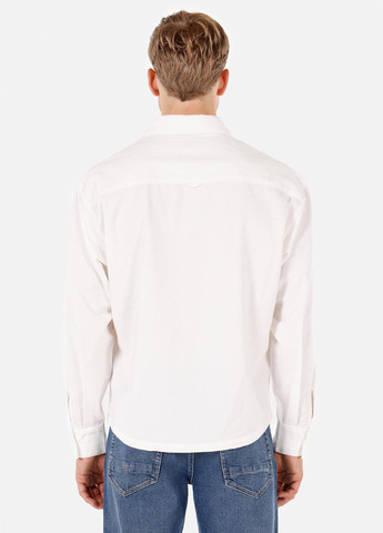 Белая кэжуал рубашка однотонная Colin's