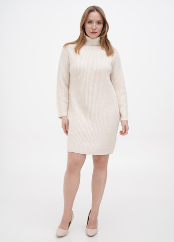 Белое кэжуал платье платье-свитер Calliope однотонное