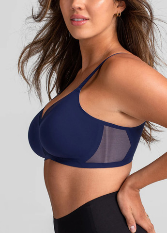 Синій безшовний бюстгальтер Honeylove без кісточок нейлон