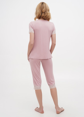 Рожевий демісезонний комплект (футболка, бриджі) Intimates