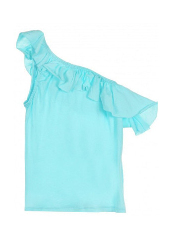 Бирюзовая однотонная блузка United Colors of Benetton летняя