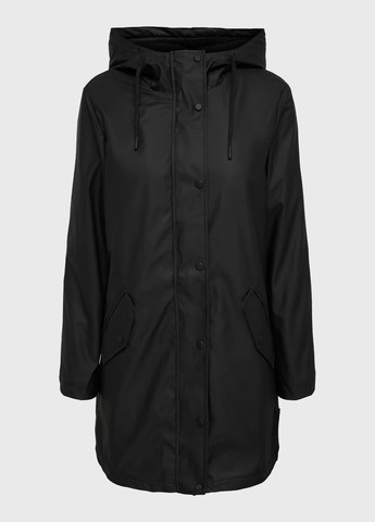 Черная демисезонная куртка куртка-пальто Only