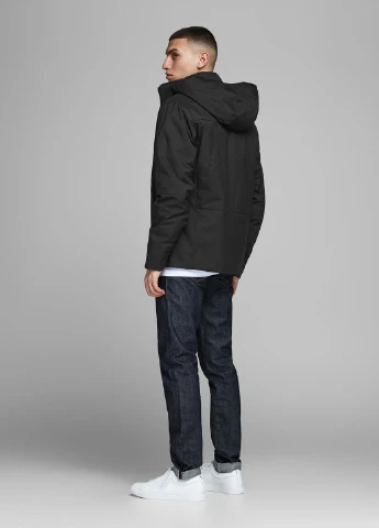 Чорна демісезонна куртка Jack & Jones