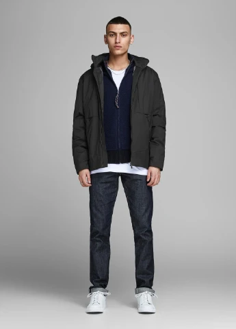 Чорна демісезонна куртка Jack & Jones