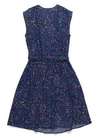 Синее кэжуал платье клеш Esprit с узором «перец с солью»