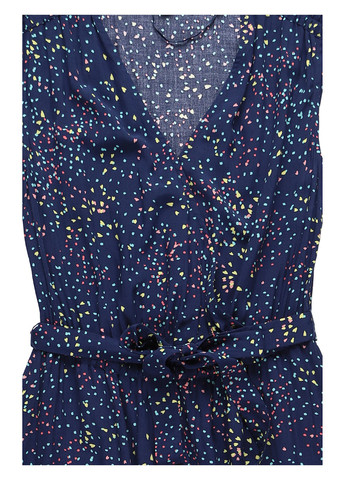 Синее кэжуал платье клеш Esprit с узором «перец с солью»