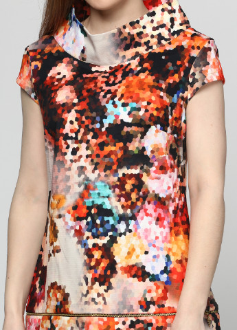 Комбинированное кэжуал платье Zean с абстрактным узором