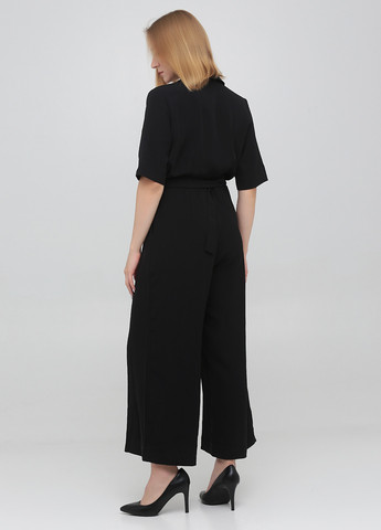 Комбинезон Weekday комбинезон-брюки однотонный чёрный вечерний, кэжуал полиэстер