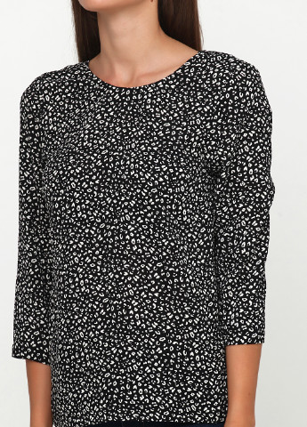 Черно-белая демисезонная блуза Etam