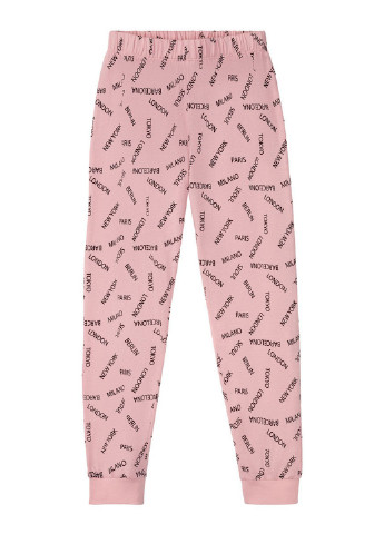 Розовая всесезон пижама (лонгслив, брюки) Pepperts