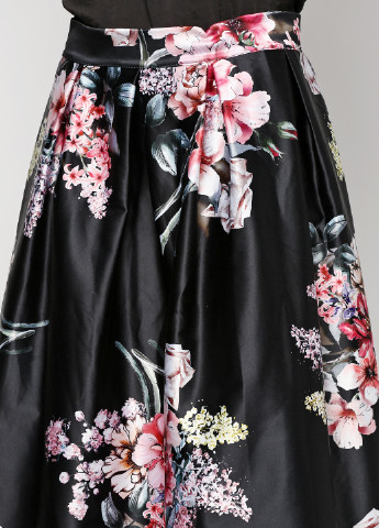 Черная кэжуал цветочной расцветки юбка RED FASHION миди