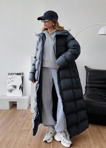 Сіро-голубий зимня куртка куртка-пальто SHEIN