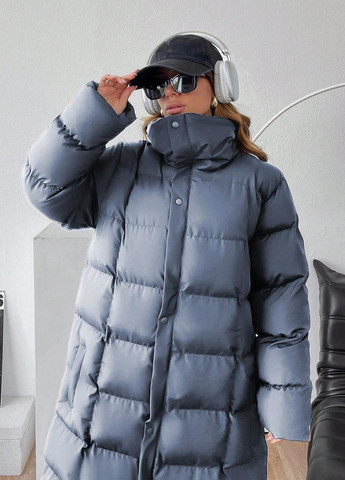 Сіро-голубий зимня куртка куртка-пальто SHEIN