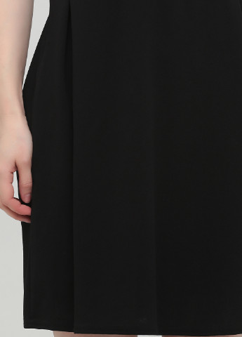 Черное коктейльное платье клеш Made in France однотонное