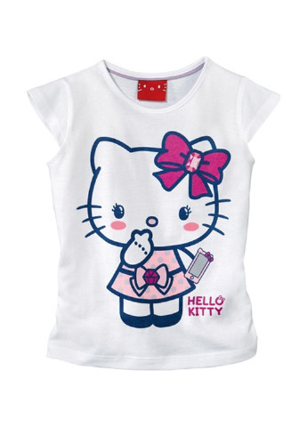 Білий літній комплект (футболка, шорти) Hello Kitty