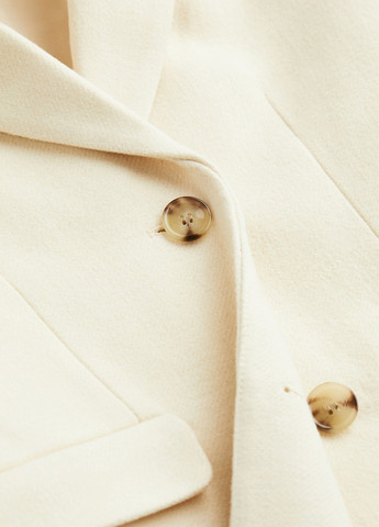 Кремовое демисезонное Пальто однобортное H&M