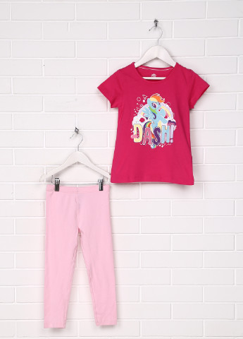 Розовый летний комплект (футболка, леггинсы) My Little Pony