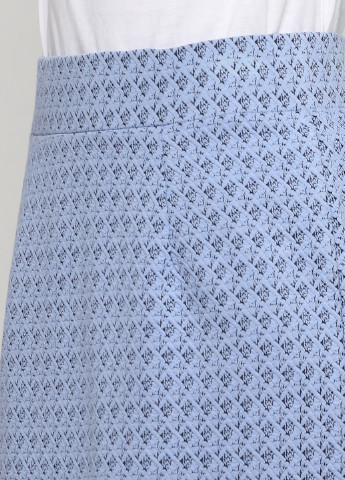 Голубая кэжуал с геометрическим узором юбка BRANDTEX CLASSIC карандаш