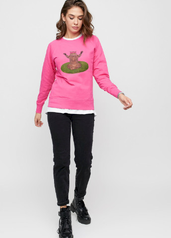 Розовый свитшот женский /no flis/ YAPPI рисунок (251374960)