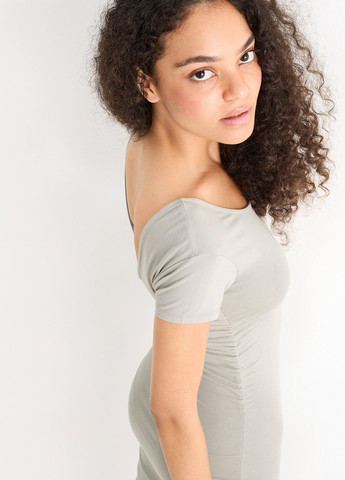 Серое кэжуал платье платье-футболка C&A однотонное