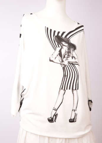 Чорно-біла літня блуза для вагітних Vero Moda
