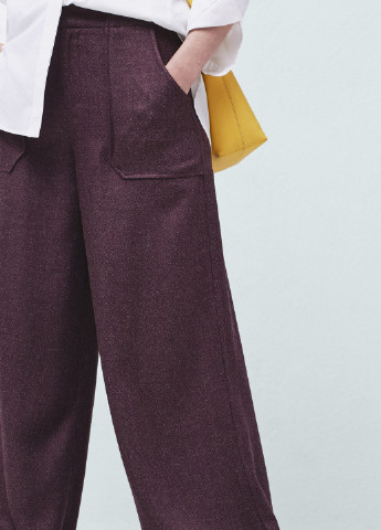 Фиолетовые кэжуал демисезонные палаццо брюки Mango