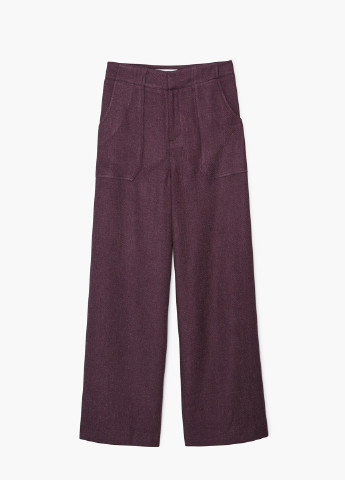 Фиолетовые кэжуал демисезонные палаццо брюки Mango
