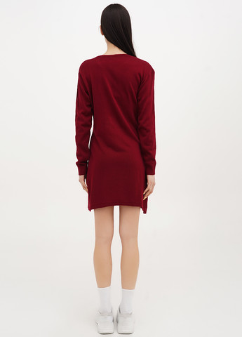 Бордовое кэжуал платье платье-свитер Imperial с надписью