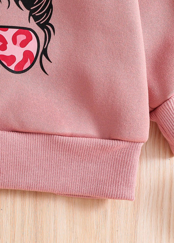 Рожевий зимній костюм (світшот, штани) брючний SHEIN