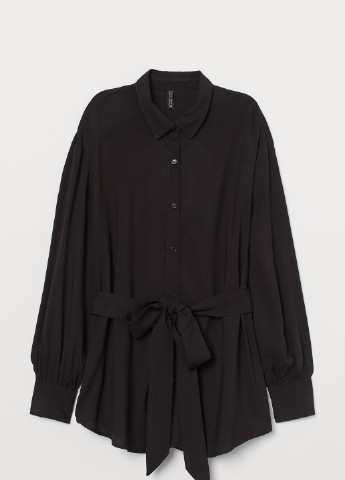 Черная демисезонная рубашка H&M