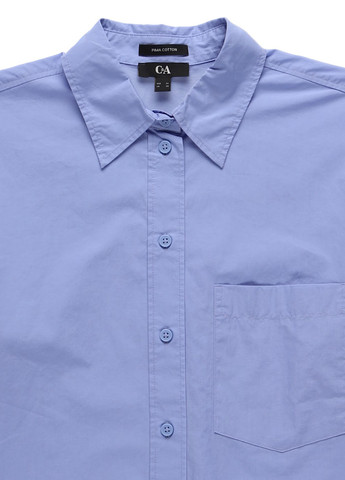 Сиреневая кэжуал рубашка однотонная C&A