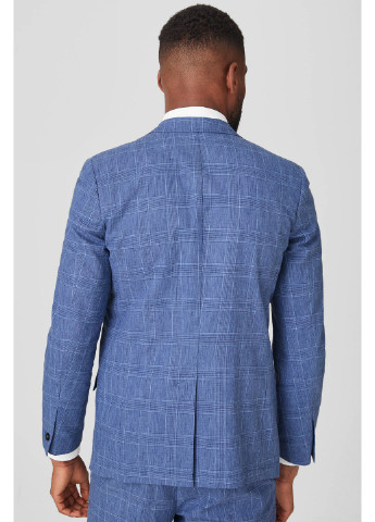 Пиджак C&A меланж светло-синий деловой лен