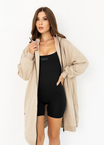 Комбінезон TOTALFIT комбінезон-шорти напис чорний спортивний, кежуал поліестер