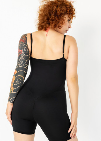 Комбінезон TOTALFIT комбінезон-шорти напис чорний спортивний, кежуал поліестер