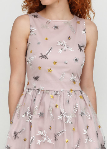 Розовое кэжуал платье с юбкой-солнце Rinascimento звезды