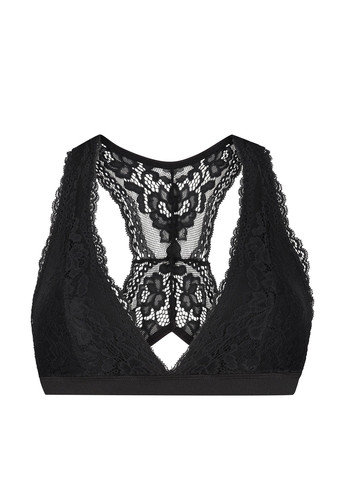 Чорний тріенджел бюстгальтер Hunkemoller без кісточок поліамід