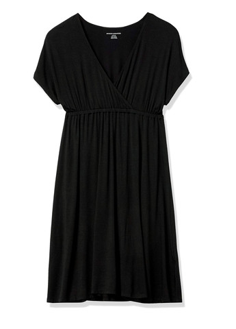 Черное кэжуал платье Amazon Essentials однотонное