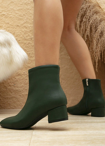 Темно-зелені демісезонна ботильйони SHEIN