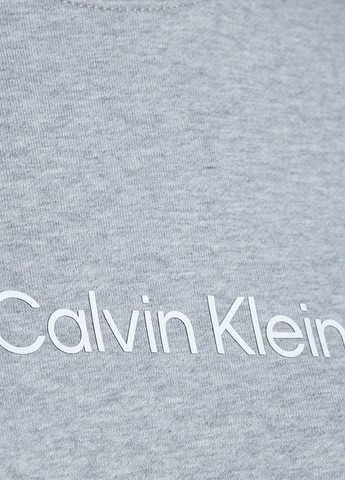 Светло-серый свитшот Calvin Klein меланж без декора (366302625)