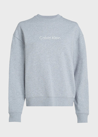 Светло-серый свитшот Calvin Klein меланж без декора (366302625)