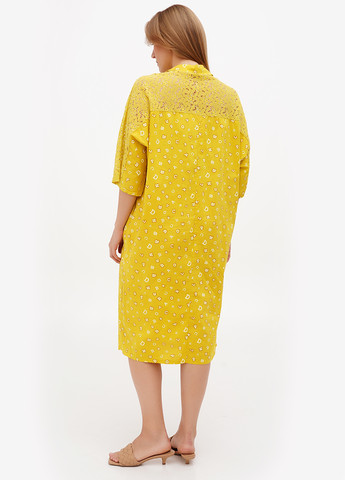 Жовтий кежуал сукня L&N однотонна