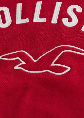 Свитшот Hollister - Свободный крой логотип красный кэжуал хлопок - (187787093)
