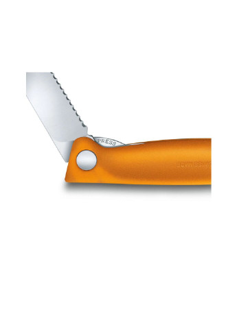 Кухонный нож SwissClassic Foldable Paring 11 см Serrated Orange (6.7836.F9B) Victorinox (254077283)
