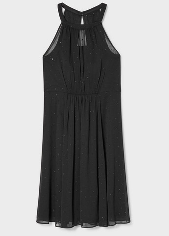 Черное коктейльное платье клеш C&A однотонное