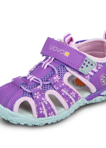 Фиолетовые кэжуал сандалии для девочки сиреневые цветы Uovo